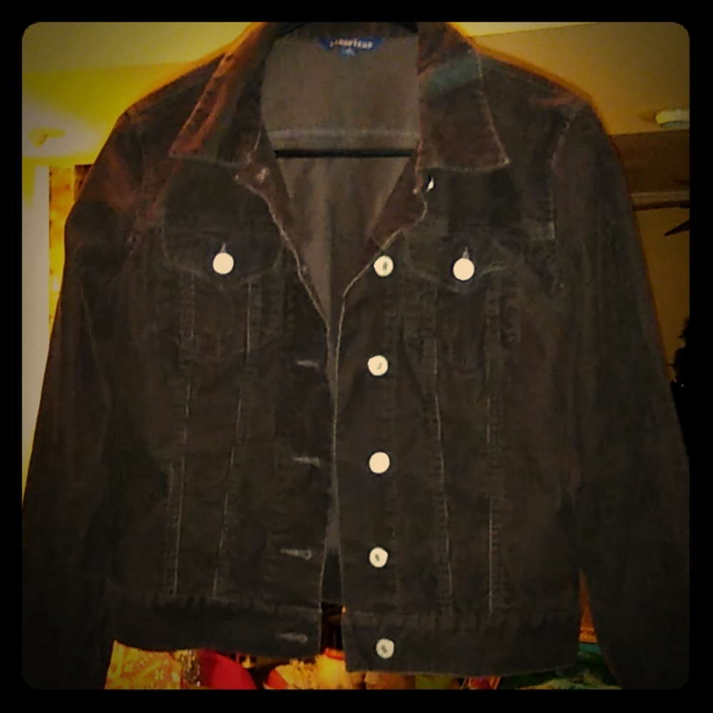 Lands end brown velvet jacket in great shape&clean